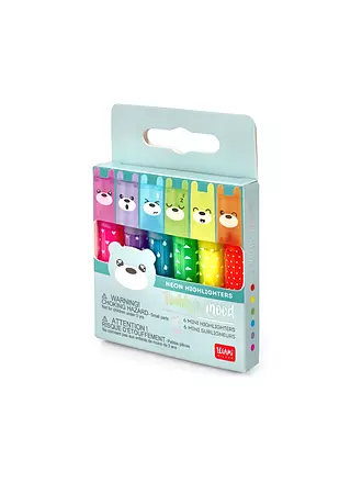 LEGAMI | Set mit 6 Mini-Textmarkern TEDDY BEAR | 